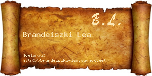 Brandeiszki Lea névjegykártya