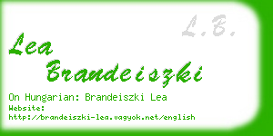 lea brandeiszki business card